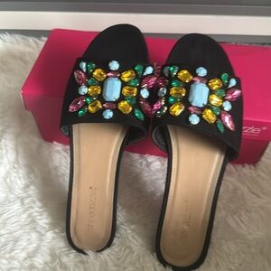 Shoe Dazzle Balerie Flat Sandals